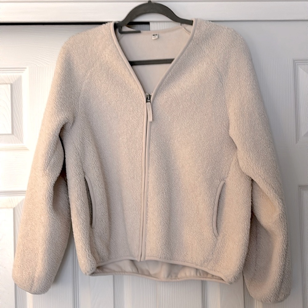 Uniqlo Women's Cream Bomber Jacket